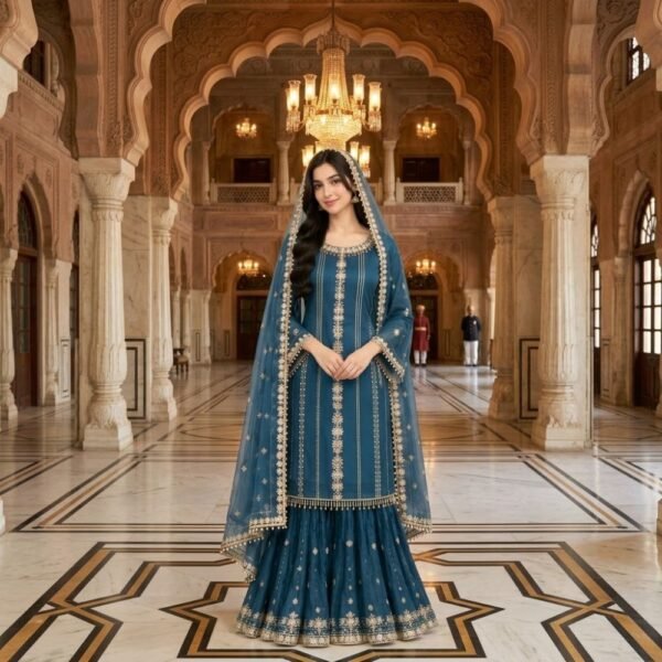 chiffon-sharara-suit-teal-1000-front chiffon-sharara-suit-teal-1000-front
