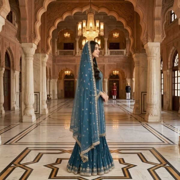 chiffon-sharara-suit-teal-1000-side chiffon-sharara-suit-teal-1000-side