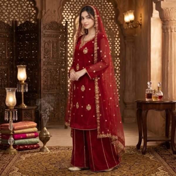 chiffon-suit-plazo-maroon-1000-side chiffon-suit-plazo-maroon-1000-side
