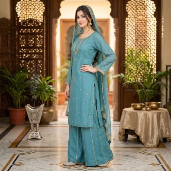 chiffon-suit-plazo-teal-1000-side chiffon-suit-plazo-teal-1000-side