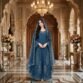 pure-raw-silk-flared-maxi-teal-1000-front